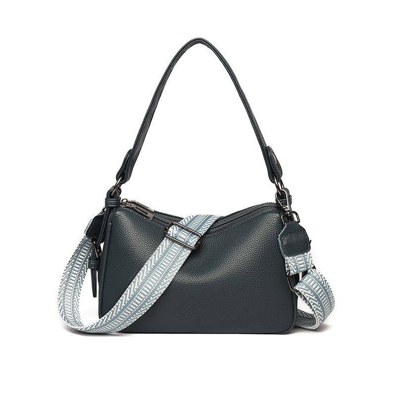 Modische und lässige Kissen-Tasche mit großem Fassungsvermögen, Umhängetasche aus Rindsleder