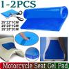 1-2 STuks Motorfiets Zadel Gel Pad Schokabsorberende Mat Comfortabel Zacht Kussen Blauw Polyurethaan Elastische Vezel Kan Zelf Worden Gesneden