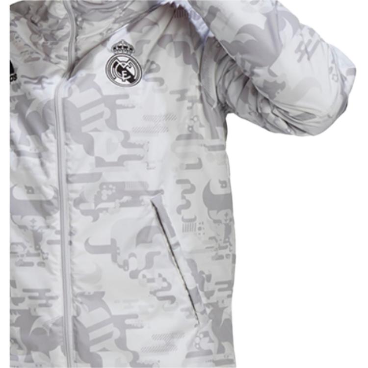 Adidas Real Cny Padded Jacket With Hood Men Outerwear Grey GL0044