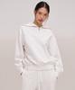 Jolliangbol Quarterneck Knit Point Sweatshirt (White)