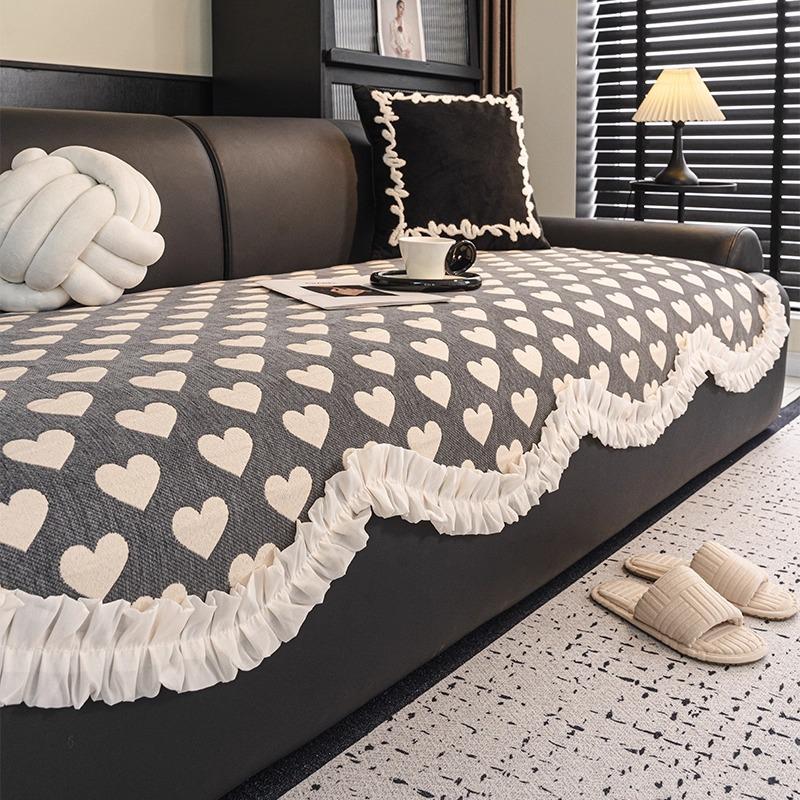 

Chenier special-shaped skirt sofa cushion 2025 new one-piece four-season universal non-slip fixed premium feeling cover 30 * 50Cm pillow cover