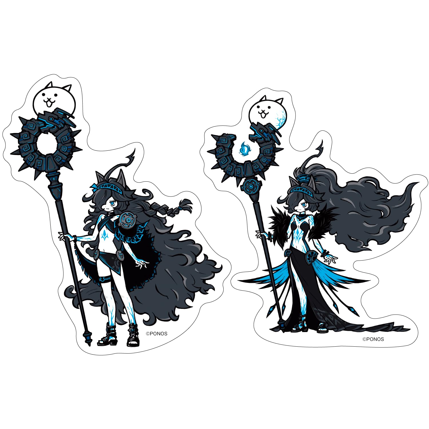 

Nyanko Daishouten Original Sticker Cats the Witch of Calamity Battle Set (The Cats) белый