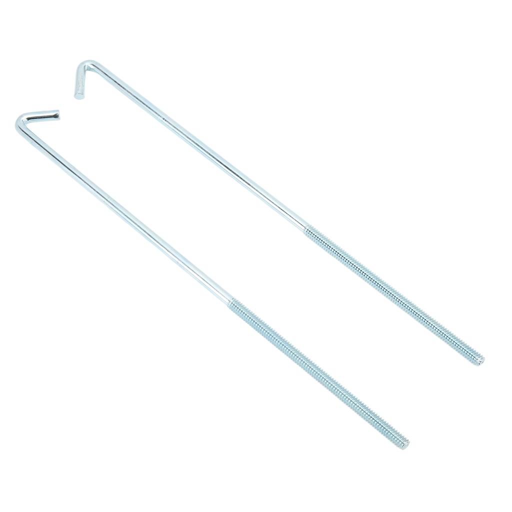 10in Chrome Battery Hold Down Kit with J Hook Bolts Washers Nuts Universal Automotive Accessories