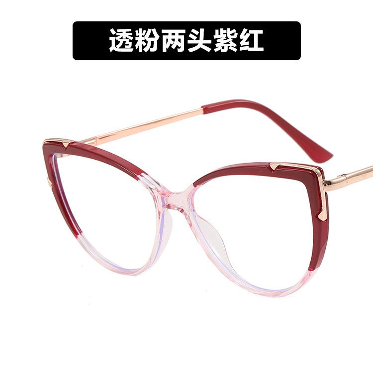 

Fashion Cat eye anti blue light for women TR90 spring leg 2025 new eyewear frame European and American trend large frame glasses