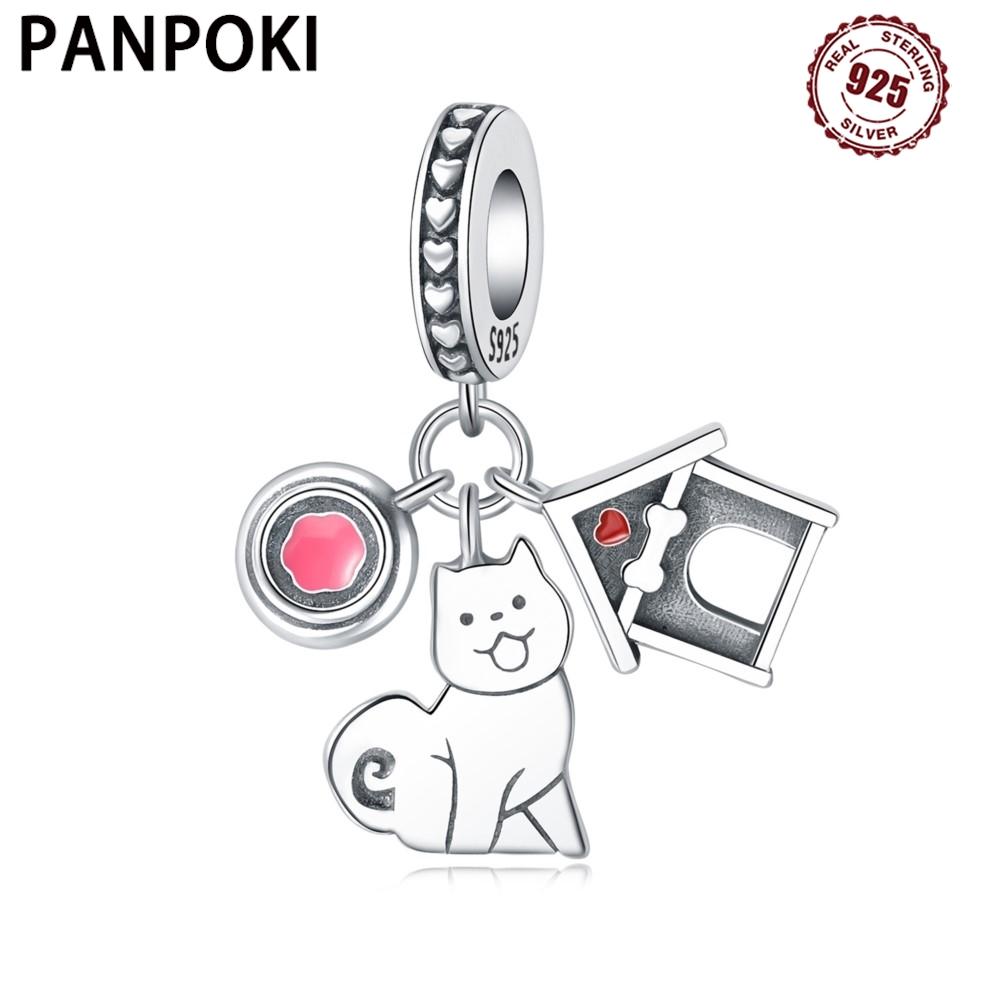 copper Cute Dog Pet Animal Pendants Bracelets Charm Bead Charms Compatible With Women Jewellery Party Decorate Bead Charms Do It Yourself Fine Gifts A