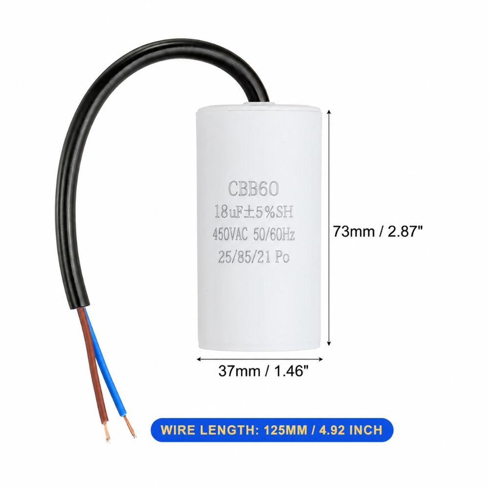 450V CBB60 Capacitor 50/60Hz Water Pump Capacitor Durable Start Capacitor