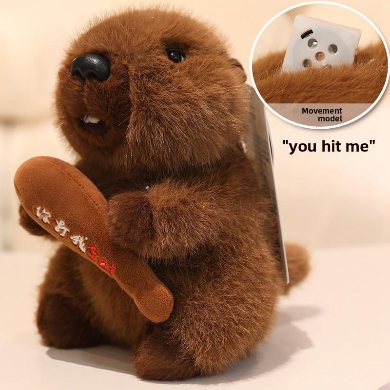 Animal Nezha Marmot Plush Toy Stuffed Doll Bedroom Decoration Cartoon Gift Kids