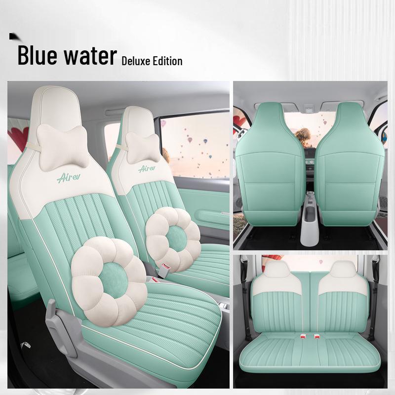 Wuling Sunny Universal Cartoon Leather Car Seat Cover, Full Surround for All Seasons.