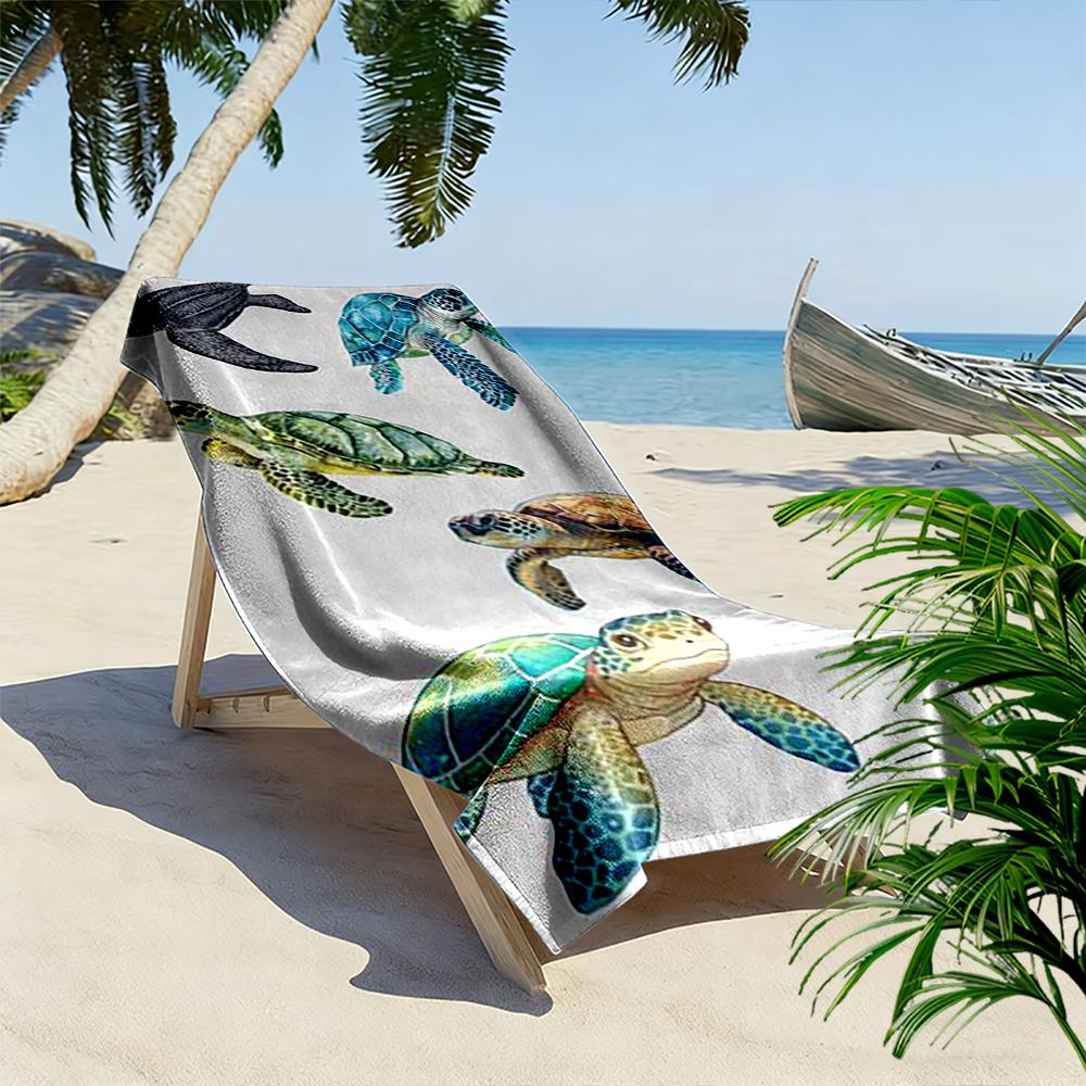 Sea Turtles Multi-Color Design Towel Beach towel quick-drying for travel outdoor sports jogging beach and swimming