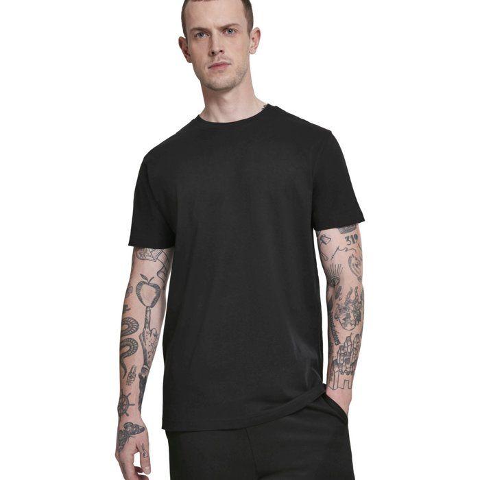 T-shirt ajusté - Urban Classics - Noir - 100% coton - Manches courtes - Col arrondi