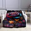1 Stück Decke mit Rosenmuster, Flanelldecke, Weiche Warme Überwurfdecke Nickerchen-Decke für Couch Sofa Büro Bett Camping Reise