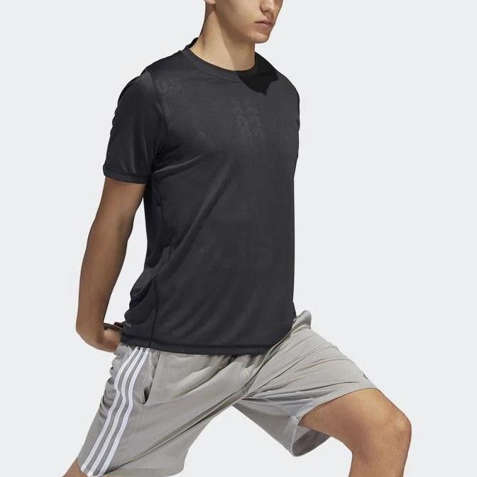 Adidas Training Sports Pullover Crew Neck Short Sleeve T-Shirt Men Tops Black DZ7366