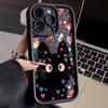 Schwarze Katze Herz Handyhülle Für Motorola Moto Edge 50 Pro Fusion 40 NEO G84 G35 G85 5G G22 G32 G52 G30 G60 Weiches Cover Coque