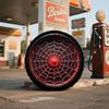 Red Spider Web Tire Cover Durable Polyester Sun Protection for SUVs Trucks Rvs Outdoor