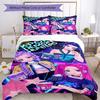 3pcs Kpop Hunter4 pattern bedding set duvet cover set includes duvet cover &pillowcases, perfect all season bedroom decoration & gift