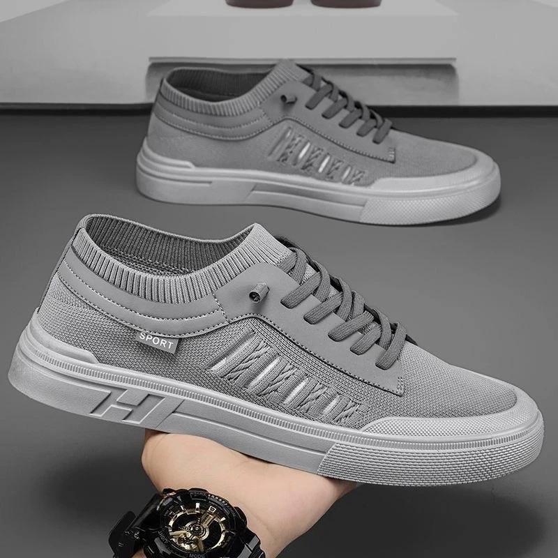 Fashion Flat Solid Color Men's Casual Shoes Minimalist Young Students Male Shoe Size 44 Legitimate Classic Original Vulcanize Sneakers