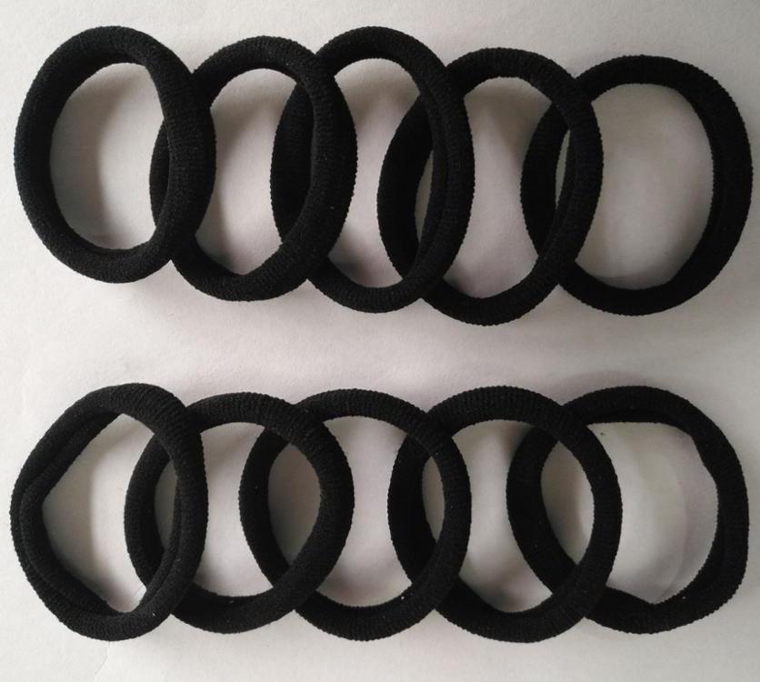 Benzi de păr din pânză elastică pentru femei negre, scrunchie, inel pentru cravată de păr, frânghie, suport pentru coadă de cal, accesorii pentru cap