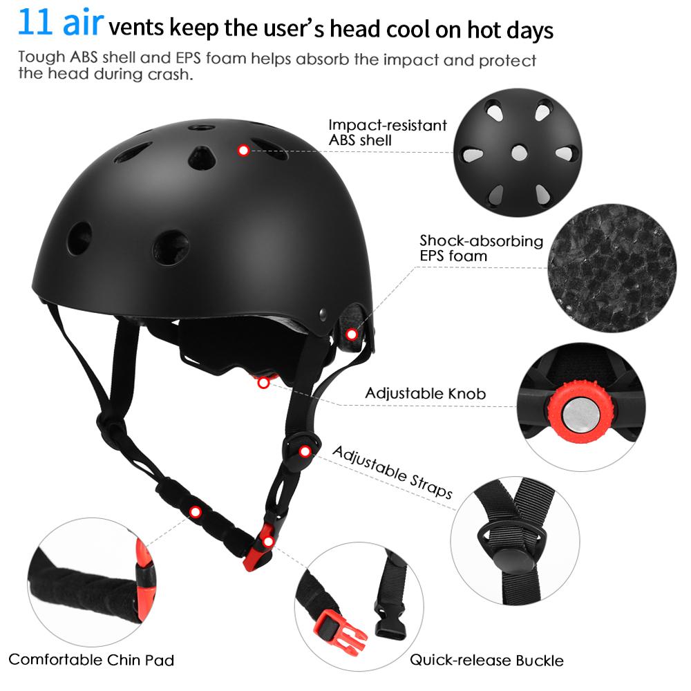 Kids 7 In 1 Helmet and Pads Set Adjustable Kids Knee Pads Elbow Pads Wrist Guards for Scooter Skateboard Roller Skating Cycle