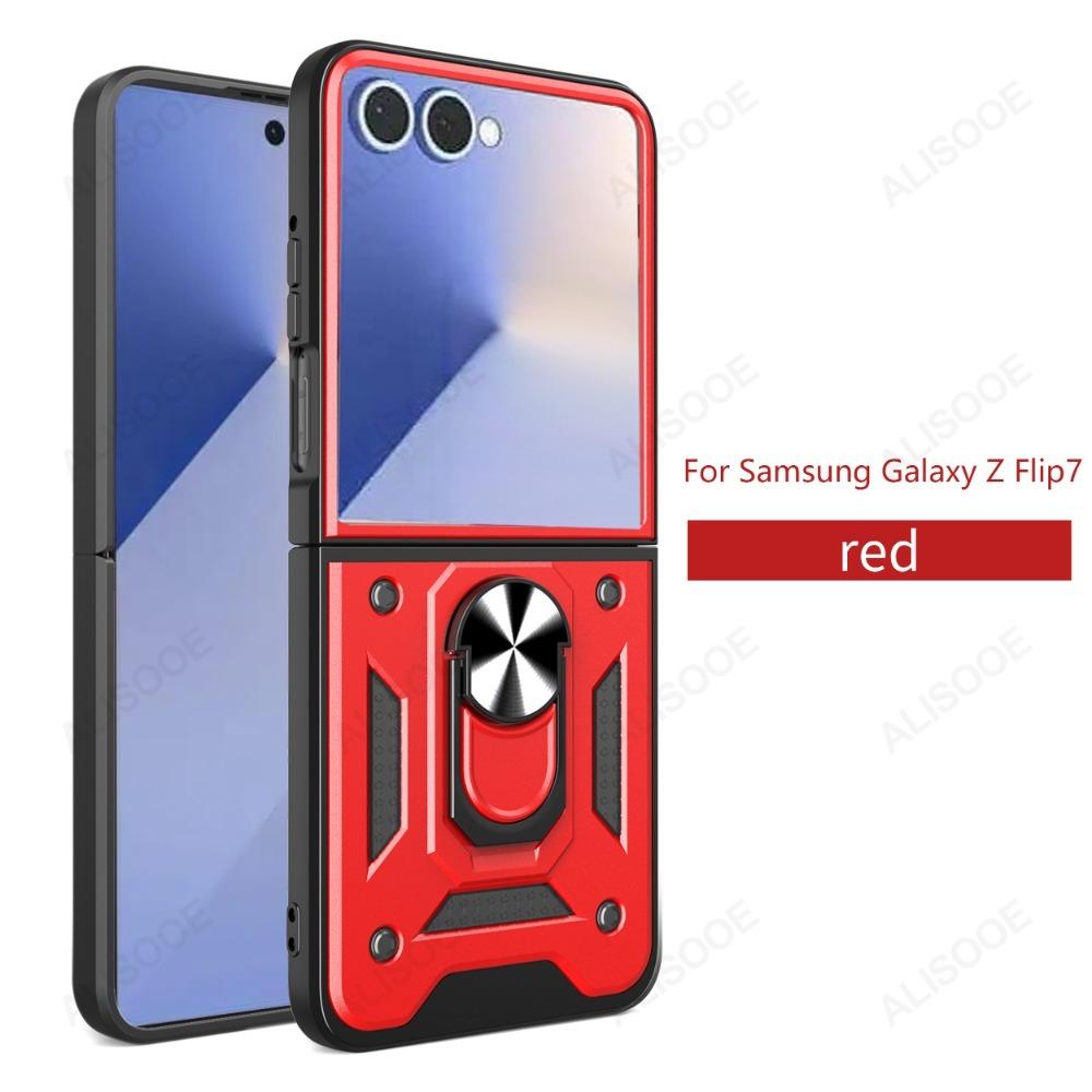 Z Flip 7 Case for Samsung Galaxy Z Flip 7 Case Armor Shockproof Magnetic Ring Stand Holder Cover for Samsung Z Flip7 5G Capa