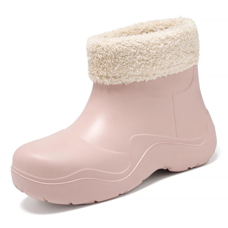 

«Женские зимние водонепроницаемые сапоги для снега и дождя с бархатной подкладкой» 40-41 розовый