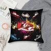 Stylish Sneakers Art Graffiti Pillow Cover Cushion Decor 18x18 Inch Hip Hop Shoe Print Throw Home Accent Autumn Decoration