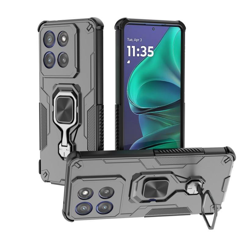 For Motorola Edge 60 Stylus 5G Phone Case WANLONFENG PC TPU Back Cover Kickstand with Tempered Glass