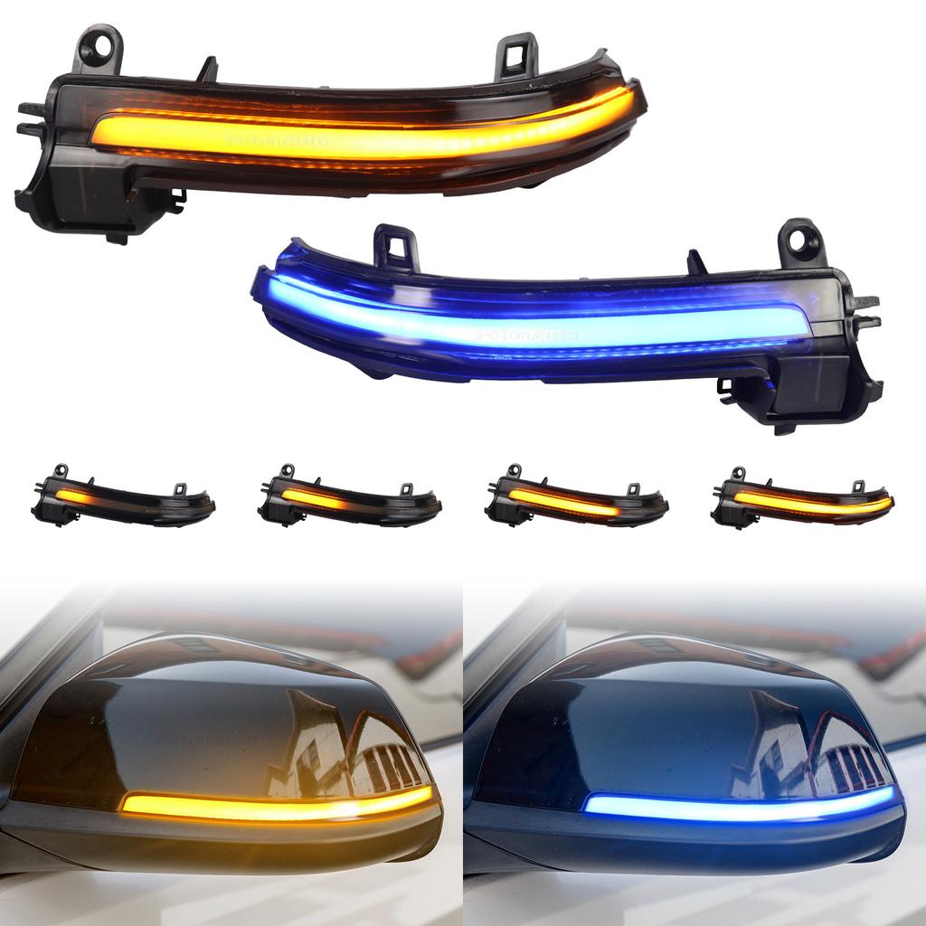 LED Mirror Dynamic Turn Signal Lights for BMW F20 F21 2 F22 F87 3 F30 F31 F34 F35 X1 I3 Rearview Blinker Amber White Blue Lamp