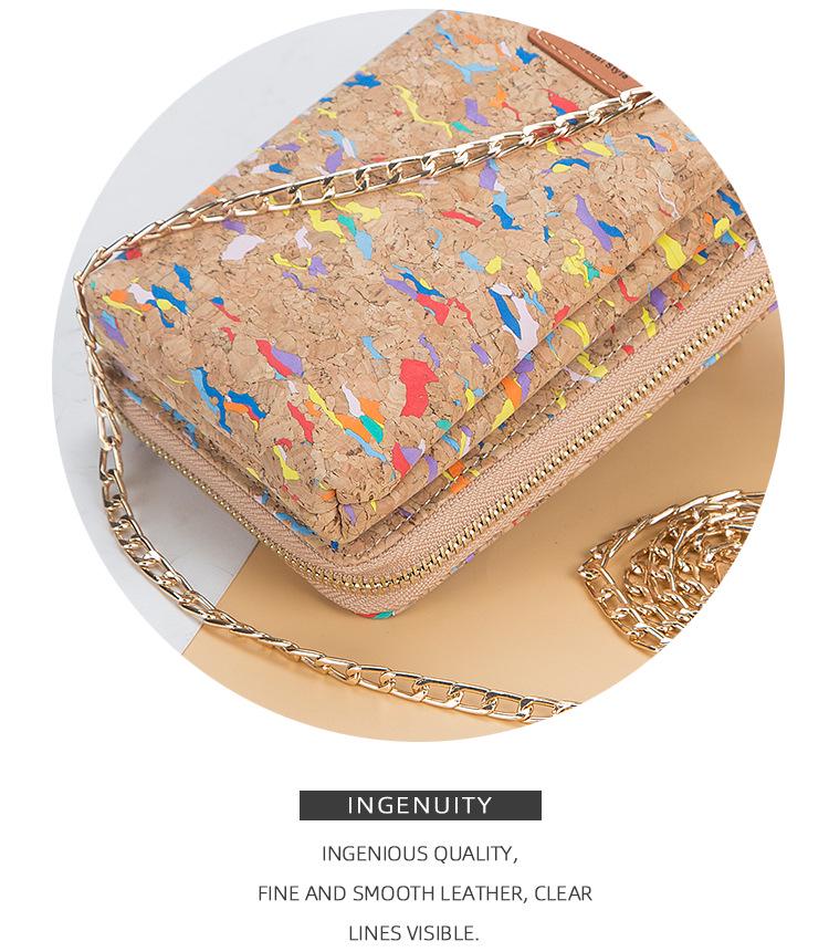 Baellerry Women's Large Capacity Crossbody Wallet - Fashion Wood Grain, Multi-Card Slot, Phone Bag, Korean Style