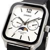 [CASIO Standard Moon Phase Moon Phase Analog Men's Watch MTP-M305L-7AV Black Leather Band Silver ...