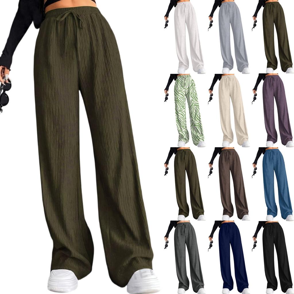Women's Straight Pants Fashion Casual Pants Nine Point Harlan Pants