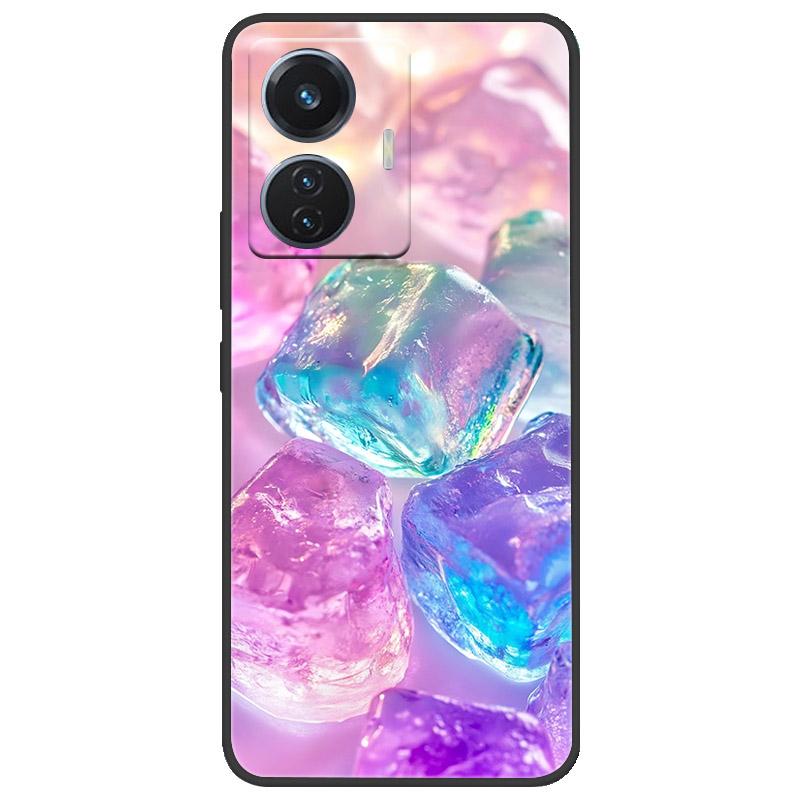 For Vivo T1 4G Y55 4G iQOO Z6 44 W V2153 Case Marble Soft Matte Silicone Back Cover For Vivo T1 44W Full Coverage Phone Shell