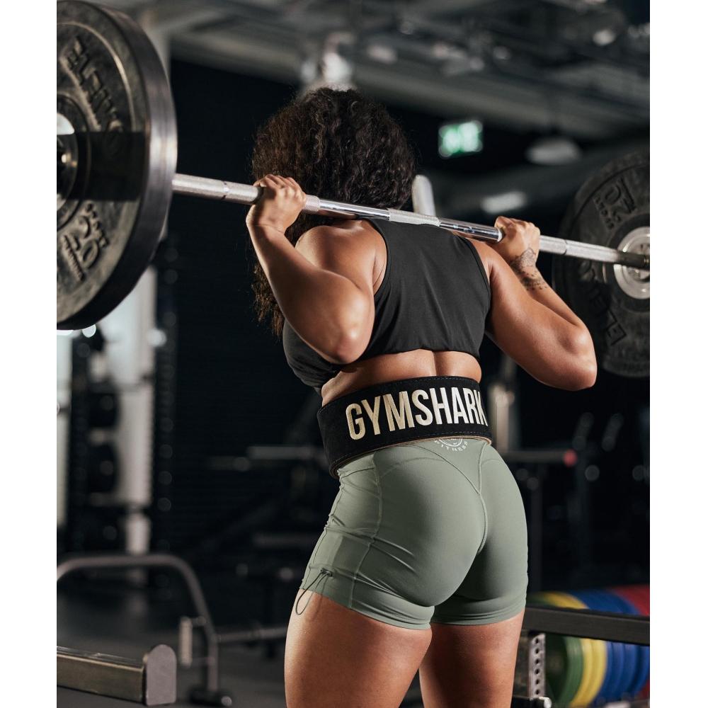 Gymshark Lever Lifting Belt Black Ecru White I3a5m Bcch