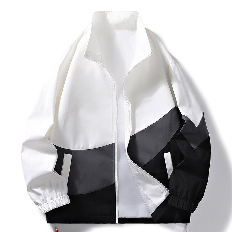 

Мужская осенняя повседневная куртка, ветрозащитная, со стойкой воротником, цветная, корейская версия, спортивный топ XXXXL