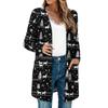 Women's Lightweight Long Sleeve Open Front Cardigans Long Sleeve Lightweight Vintage Printed Coat With Pockets