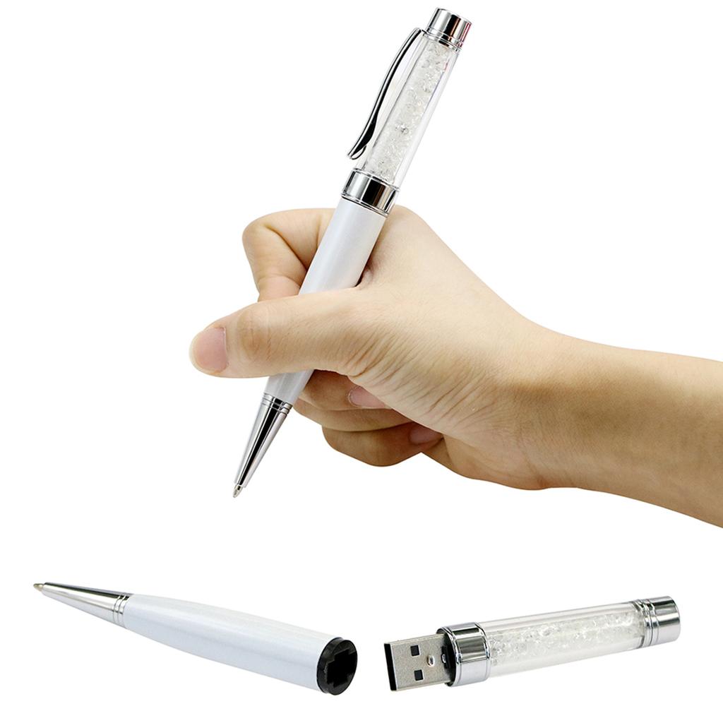 Crystal Diamond Ballpoint Pen USB Flash Drive 128GB USB 2.0 Pendrive 64GB USB Flash Memory 8G 16GB 32GB 256G USB Stick Pen Drive