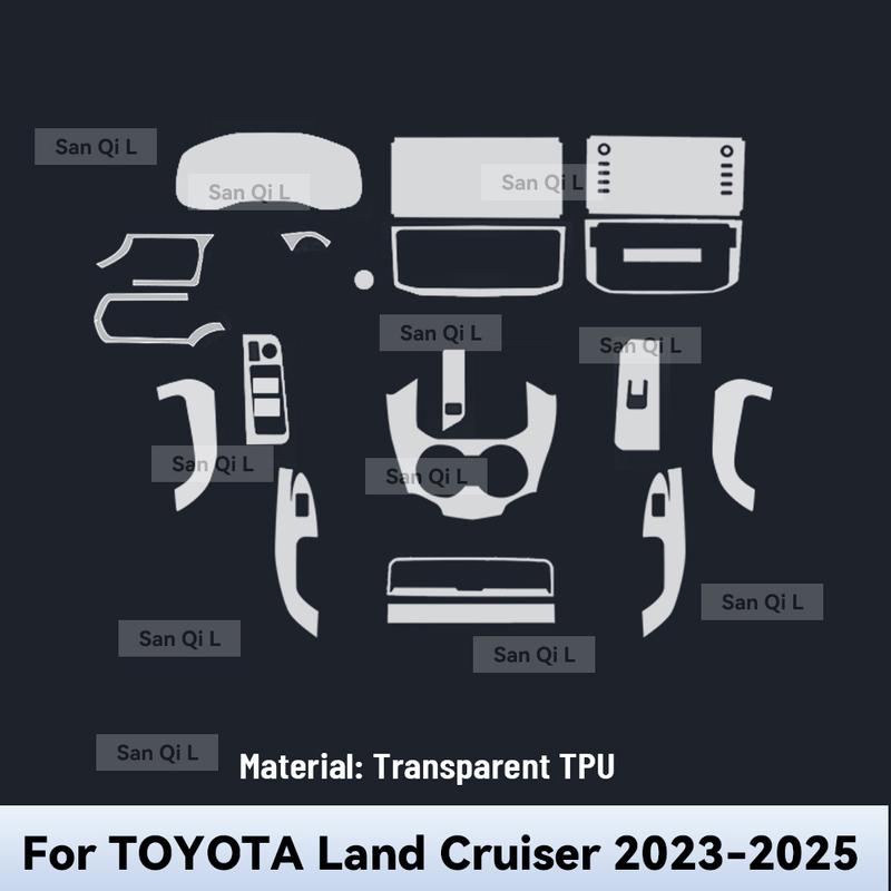 Interior TPU for TOYOTA Land Cruiser -2025 Protective Film Cover Anti-Scratch Gearbox Panel Navigation Screen Automotive
