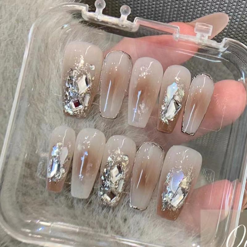 100Pcs/Box Fake Nail Tips Full Cover Coffin Press On Nail Extension Clear Soft Gel Tips False Nail Design Manicure Tools