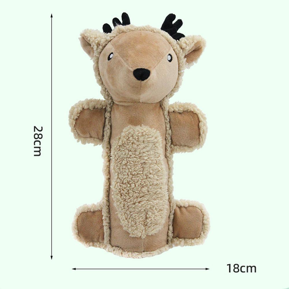 Simulated Mice Elk Plush Sound Squeak Dog Toy Cartoon Chew Pet Toy