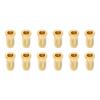 12PCS Guitar Bridge Body Through Ferrules Replacement Metal Electric Guitar String Bushings