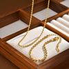 Vnox 18K Gold Plated Luxury Classic Oval Beads Chain Necklace Bracelet Set, Trendy Stainless Steel Jewelry for Women Girl Gifts