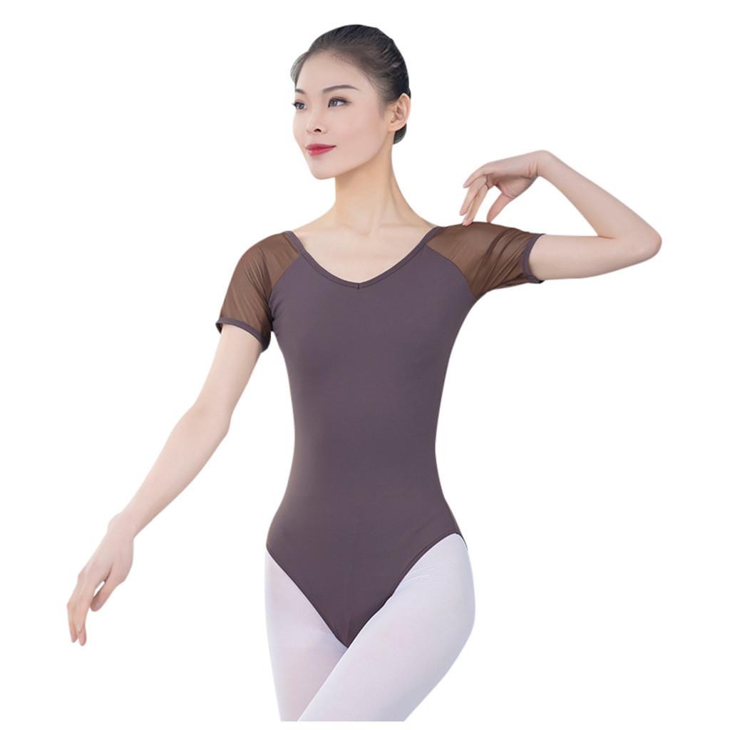 Women's Camisole Rhythmic Gymnastics Leotards Dance Ballet Backless Bodysuit