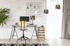 GIA TABLE LAMP, GOLD PATTERN LAMPSHADE