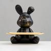 2025 New Graffiti Creativity Rabbit Figurine Bunny Ornament Home Decoration Animal Statue Storage Shelf Modern Room Sculpture