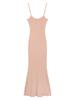 Mature Style Mature Woman Tight Solid Color Spaghetti Strap Dress for Women, New Autumn Slimming Fitted Hip-hugging Mermaid Long Dress