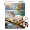 Majestic Horse Pearl Kit 5D DIY Round Rhinestone Art for Adults Relaxing Handmade Wall Decor Holiday Gift Frameless
