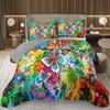 Butterfly Bedspread Twin/Queen/King Watercolor Botanical Floral Coverlet Fantasy Style Bedding Set Reversible Quilted Bedspreads