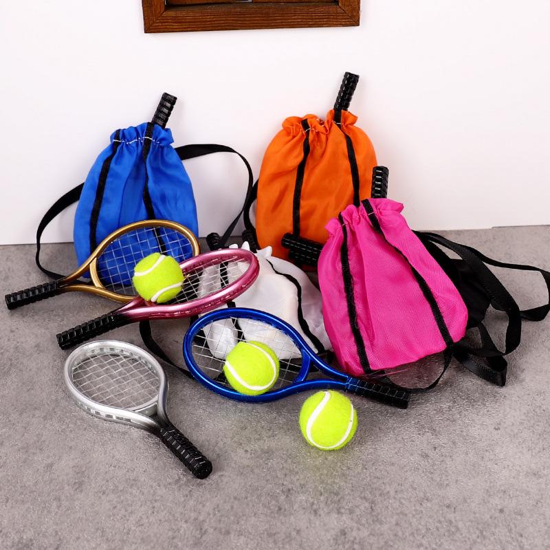Miniature Outdoor Tennis Racket Dollhouse Ornament