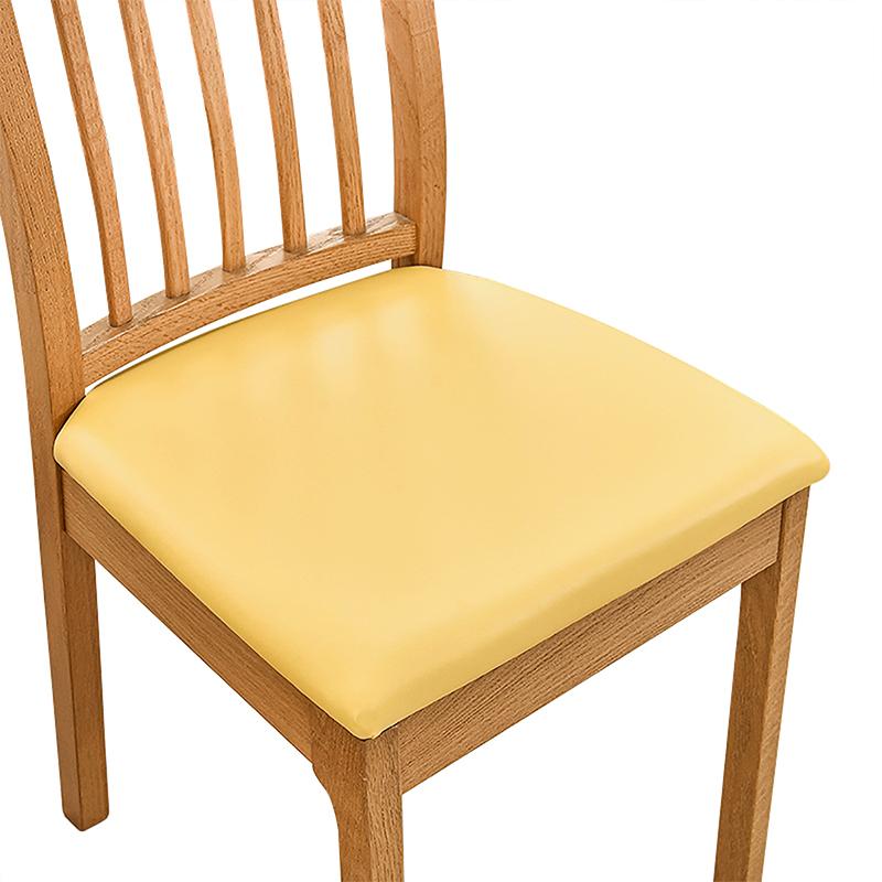 1PC PU Waterproof Chair Cushion Cover For Kitchen Dining Room Seat Slipcovers Removable Dining Room Chair Seat Cushion Cover