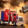 AAYL1 1/24 Legierung Schwerer Sattelzugzugkopf Auto Diecast Spielzeug Container LKW Ingenieur Transportfahrzeug Automodell Ton und Licht