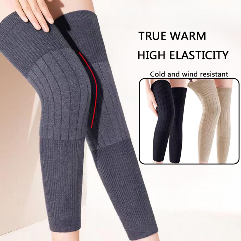 Cashmere Leg Warmers Knee Protector Windproof Coldproof Wool Kneepad Leg Sleeves for Women Men Unisex Winter Warm